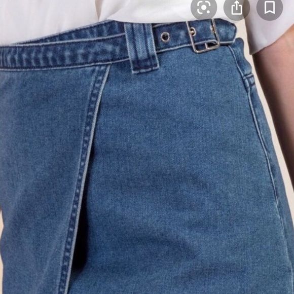 Denim Wrap Skirt - Picture 6 of 8